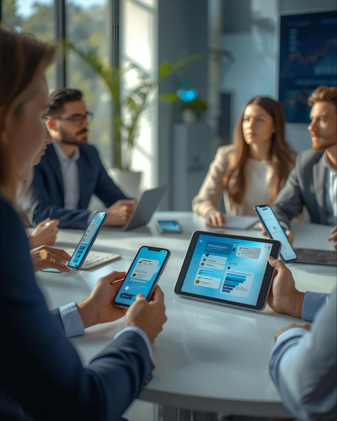 Enterprise mobile application interface for business and workforce management